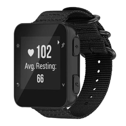 Bracelet de montre en nylon et toile xDfind avec boucle à anneau, For Garmin Fenix 8/7X/6X/5X 26mm, For Garmin Fenix 8/7/6/5 22mm, For Garmin Forerunner 235/220/620/630, For Garmin Forerunner 35 / 30 / 35J