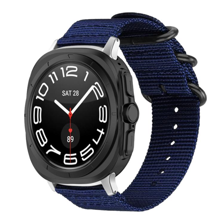 Bracelet de montre en nylon et toile xDfind avec boucle à anneau, For Samsung Galaxy Watch Ultra / Ultra 2025, For Samsung Galaxy Watch8 / 8 Classic, For Samsung Galaxy Watch 7 / 6 / 5 / FE, For Samsung Galaxy Fit3 SM-R390