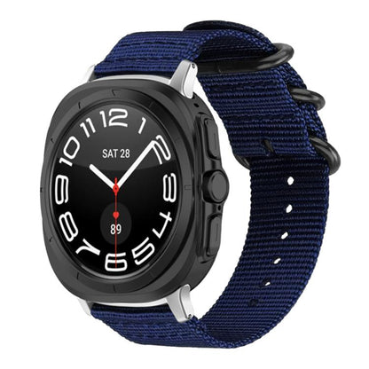 Bracelet de montre en nylon et toile xDfind avec boucle à anneau, For Samsung Galaxy Watch Ultra / Ultra 2025, For Samsung Galaxy Watch8 / 8 Classic, For Samsung Galaxy Watch 7 / 6 / 5 / FE, For Samsung Galaxy Fit3 SM-R390