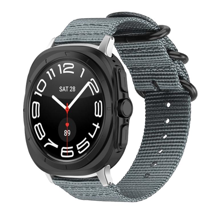 Bracelet de montre en nylon et toile xDfind avec boucle à anneau, For Samsung Galaxy Watch Ultra / Ultra 2025, For Samsung Galaxy Watch8 / 8 Classic, For Samsung Galaxy Watch 7 / 6 / 5 / FE, For Samsung Galaxy Fit3 SM-R390