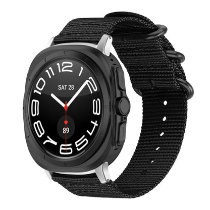 Bracelet de montre en nylon et toile xDfind avec boucle à anneau, For Samsung Galaxy Watch Ultra / Ultra 2025, For Samsung Galaxy Watch8 / 8 Classic, For Samsung Galaxy Watch 7 / 6 / 5 / FE, For Samsung Galaxy Fit3 SM-R390