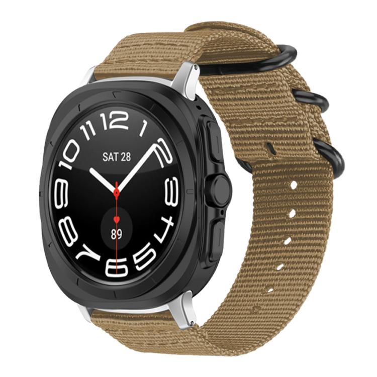 Bracelet de montre en nylon et toile xDfind avec boucle à anneau, For Samsung Galaxy Watch Ultra / Ultra 2025, For Samsung Galaxy Watch8 / 8 Classic, For Samsung Galaxy Watch 7 / 6 / 5 / FE, For Samsung Galaxy Fit3 SM-R390