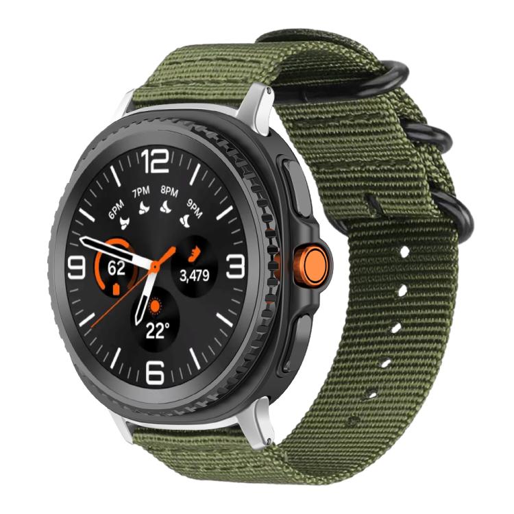 Bracelet de montre en nylon et toile xDfind avec boucle à anneau, For Samsung Galaxy Watch Ultra / Ultra 2025, For Samsung Galaxy Watch8 / 8 Classic, For Samsung Galaxy Watch 7 / 6 / 5 / FE, For Samsung Galaxy Fit3 SM-R390