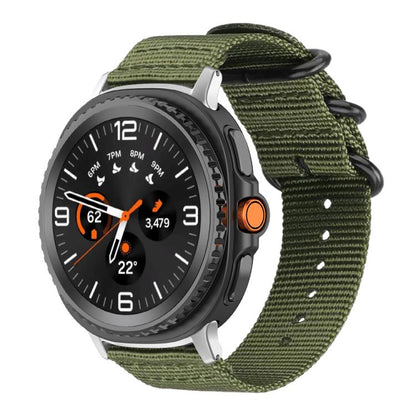 Bracelet de montre en nylon et toile xDfind avec boucle à anneau, For Samsung Galaxy Watch Ultra / Ultra 2025, For Samsung Galaxy Watch8 / 8 Classic, For Samsung Galaxy Watch 7 / 6 / 5 / FE, For Samsung Galaxy Fit3 SM-R390