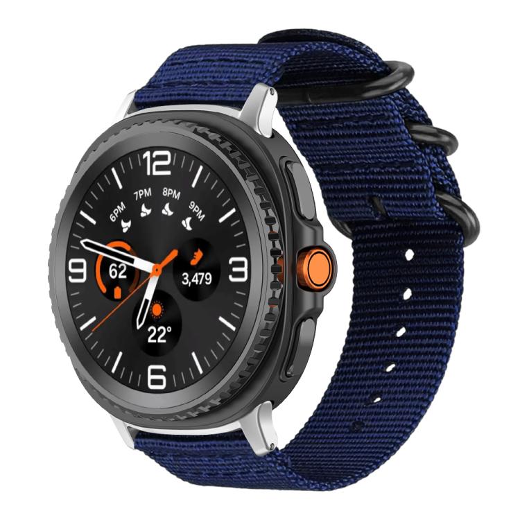 Bracelet de montre en nylon et toile xDfind avec boucle à anneau, For Samsung Galaxy Watch Ultra / Ultra 2025, For Samsung Galaxy Watch8 / 8 Classic, For Samsung Galaxy Watch 7 / 6 / 5 / FE, For Samsung Galaxy Fit3 SM-R390