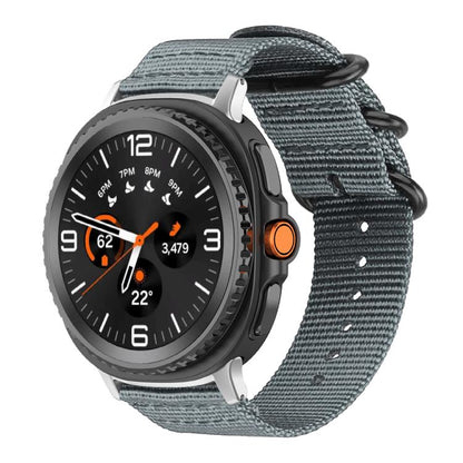 Bracelet de montre en nylon et toile xDfind avec boucle à anneau, For Samsung Galaxy Watch Ultra / Ultra 2025, For Samsung Galaxy Watch8 / 8 Classic, For Samsung Galaxy Watch 7 / 6 / 5 / FE, For Samsung Galaxy Fit3 SM-R390