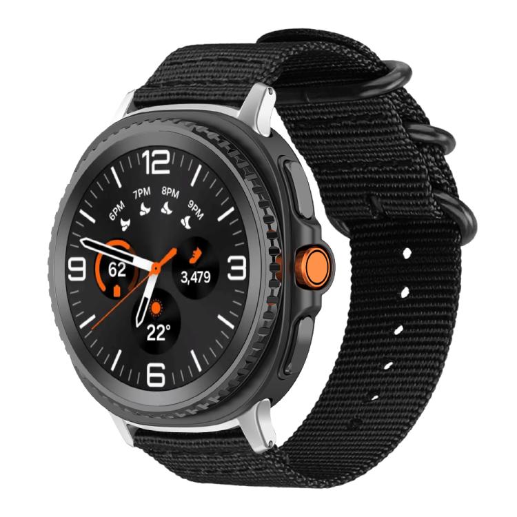 Bracelet de montre en nylon et toile xDfind avec boucle à anneau, For Samsung Galaxy Watch Ultra / Ultra 2025, For Samsung Galaxy Watch8 / 8 Classic, For Samsung Galaxy Watch 7 / 6 / 5 / FE, For Samsung Galaxy Fit3 SM-R390