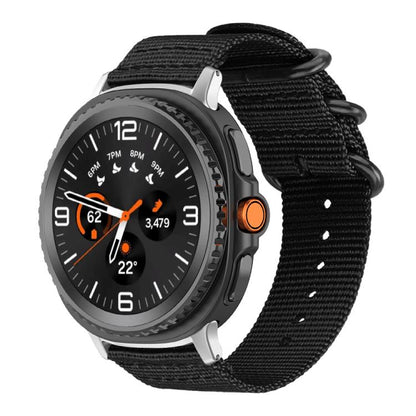 Bracelet de montre en nylon et toile xDfind avec boucle à anneau, For Samsung Galaxy Watch Ultra / Ultra 2025, For Samsung Galaxy Watch8 / 8 Classic, For Samsung Galaxy Watch 7 / 6 / 5 / FE, For Samsung Galaxy Fit3 SM-R390