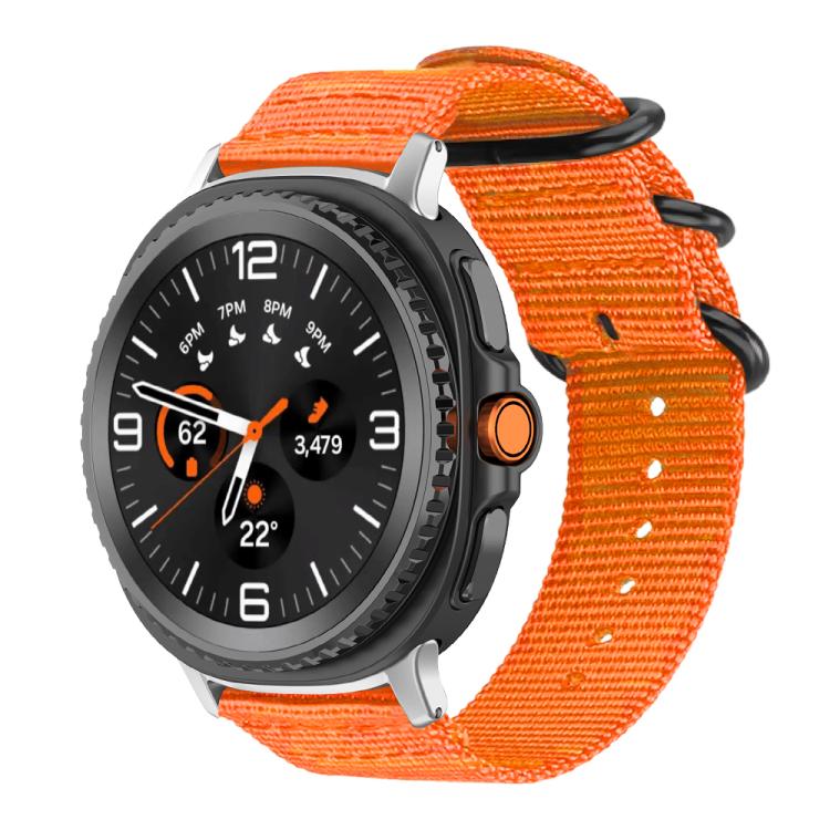 Bracelet de montre en nylon et toile xDfind avec boucle à anneau, For Samsung Galaxy Watch Ultra / Ultra 2025, For Samsung Galaxy Watch8 / 8 Classic, For Samsung Galaxy Watch 7 / 6 / 5 / FE, For Samsung Galaxy Fit3 SM-R390