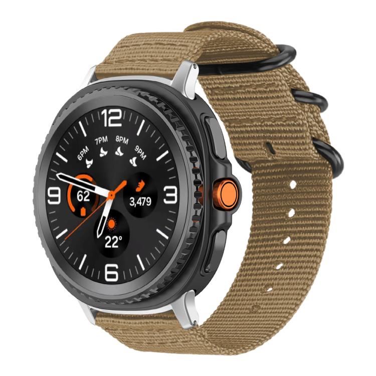 Bracelet de montre en nylon et toile xDfind avec boucle à anneau, For Samsung Galaxy Watch Ultra / Ultra 2025, For Samsung Galaxy Watch8 / 8 Classic, For Samsung Galaxy Watch 7 / 6 / 5 / FE, For Samsung Galaxy Fit3 SM-R390