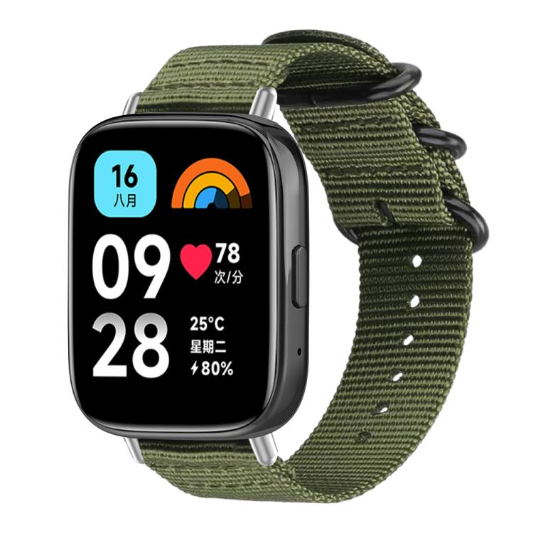 Bracelet de montre en nylon et toile xDfind avec boucle à anneau, For Xiaomi Band 10 Pro/9 Pro/Redmi Watch 6/5/4, For Redmi Watch 3 Active / Watch 3 Lite, For Redmi Watch 3