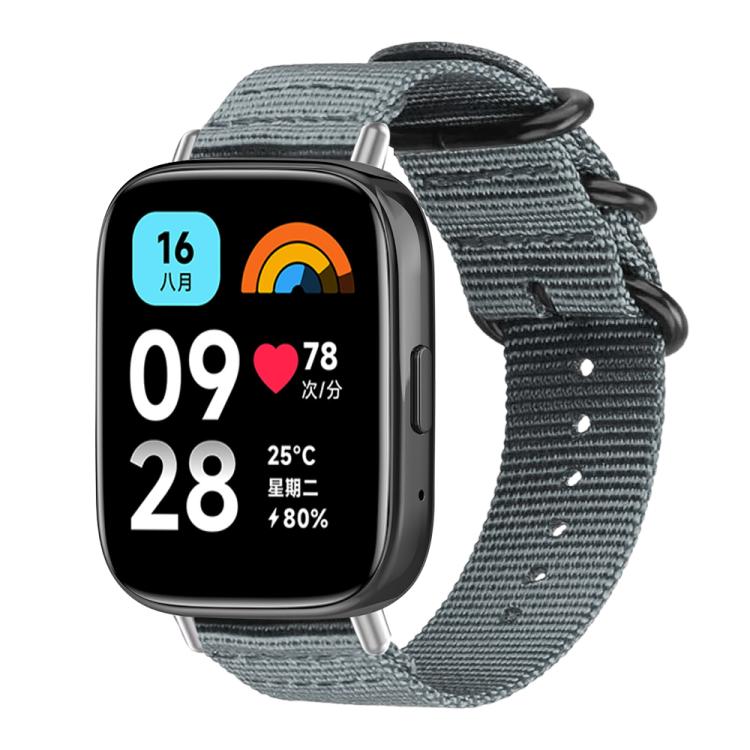 Bracelet de montre en nylon et toile xDfind avec boucle à anneau, For Xiaomi Band 10 Pro/9 Pro/Redmi Watch 6/5/4, For Redmi Watch 3 Active / Watch 3 Lite, For Redmi Watch 3