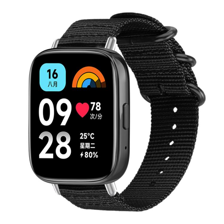 Bracelet de montre en nylon et toile xDfind avec boucle à anneau, For Xiaomi Band 10 Pro/9 Pro/Redmi Watch 6/5/4, For Redmi Watch 3 Active / Watch 3 Lite, For Redmi Watch 3