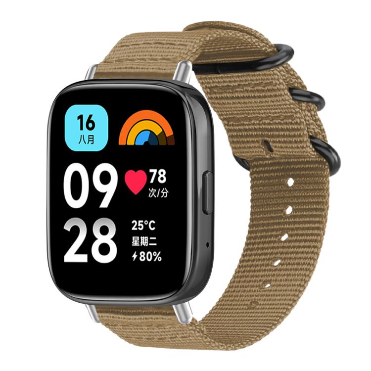 Bracelet de montre en nylon et toile xDfind avec boucle à anneau, For Xiaomi Band 10 Pro/9 Pro/Redmi Watch 6/5/4, For Redmi Watch 3 Active / Watch 3 Lite, For Redmi Watch 3