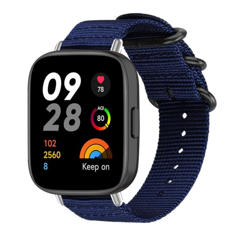 Bracelet de montre en nylon et toile xDfind avec boucle à anneau, For Xiaomi Band 10 Pro/9 Pro/Redmi Watch 6/5/4, For Redmi Watch 3 Active / Watch 3 Lite, For Redmi Watch 3