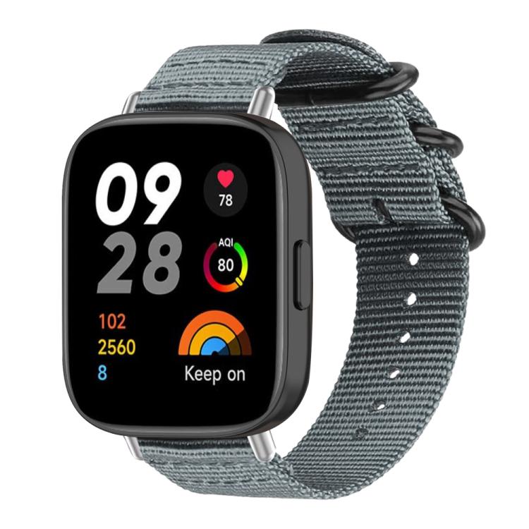 Bracelet de montre en nylon et toile xDfind avec boucle à anneau, For Xiaomi Band 10 Pro/9 Pro/Redmi Watch 6/5/4, For Redmi Watch 3 Active / Watch 3 Lite, For Redmi Watch 3