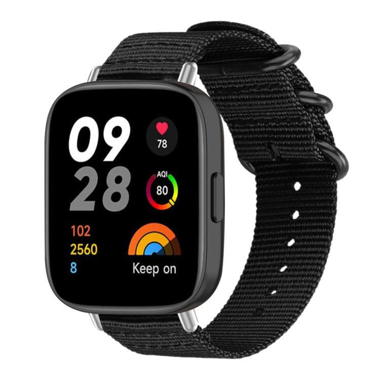 Bracelet de montre en nylon et toile xDfind avec boucle à anneau, For Xiaomi Band 10 Pro/9 Pro/Redmi Watch 6/5/4, For Redmi Watch 3 Active / Watch 3 Lite, For Redmi Watch 3