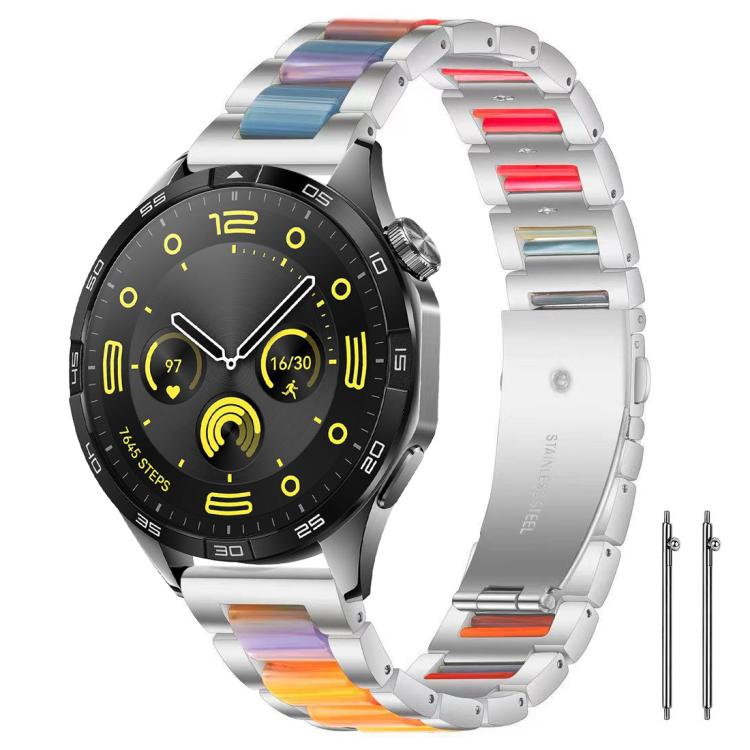 Bracelet de montre xDfind à trois perles en résine et métal, 14mm, 18mm, 20mm, 22mm