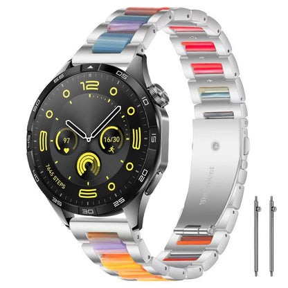 Bracelet de montre xDfind à trois perles en résine et métal, 14mm, 18mm, 20mm, 22mm