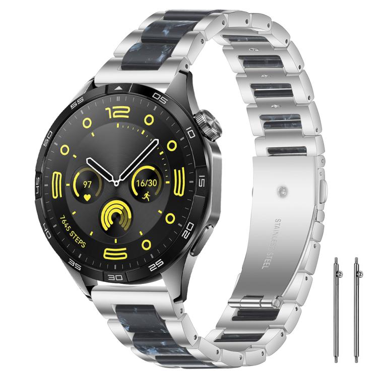 Bracelet de montre xDfind à trois perles en résine et métal, 14mm, 18mm, 20mm, 22mm
