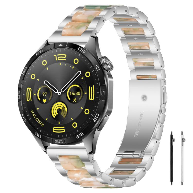 Bracelet de montre xDfind à trois perles en résine et métal, 14mm, 18mm, 20mm, 22mm