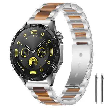 Bracelet de montre xDfind à trois perles en résine et métal, 14mm, 18mm, 20mm, 22mm