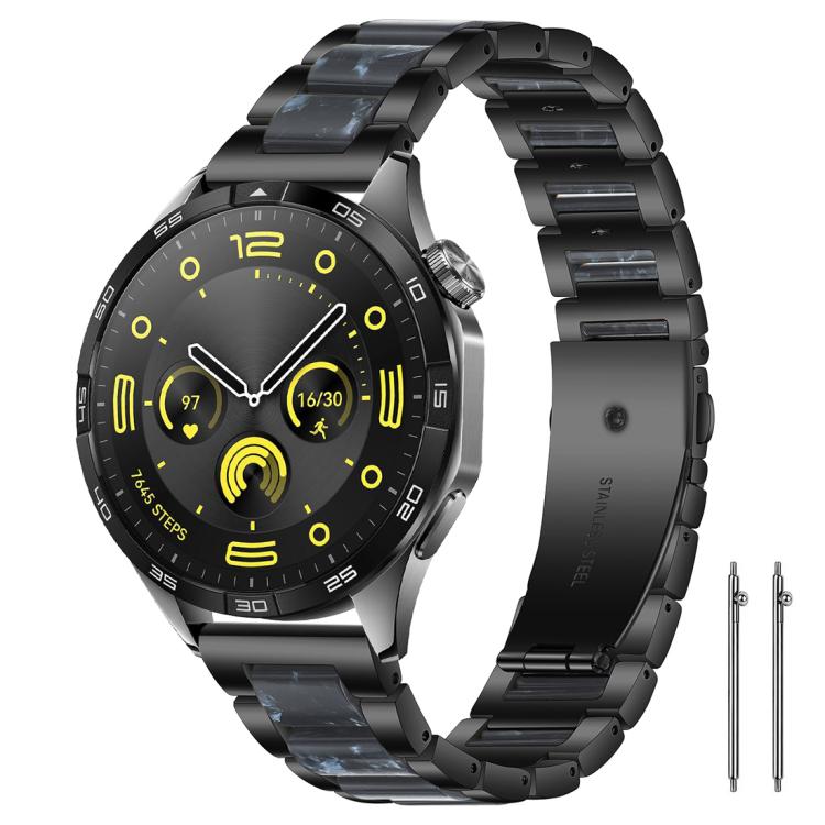 Bracelet de montre xDfind à trois perles en résine et métal, 14mm, 18mm, 20mm, 22mm
