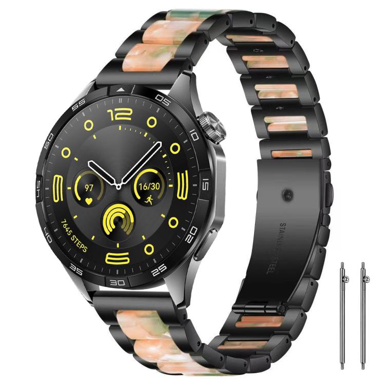 Bracelet de montre xDfind à trois perles en résine et métal, 14mm, 18mm, 20mm, 22mm