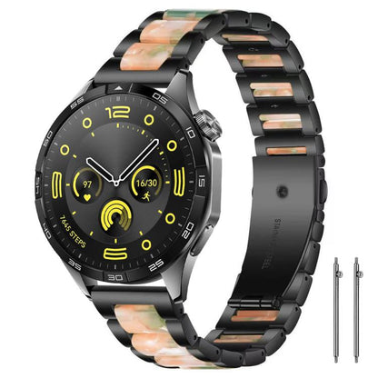 Bracelet de montre xDfind à trois perles en résine et métal, 14mm, 18mm, 20mm, 22mm
