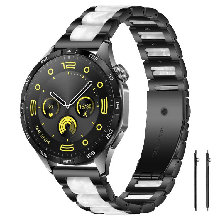 Bracelet de montre xDfind à trois perles en résine et métal, 14mm, 18mm, 20mm, 22mm