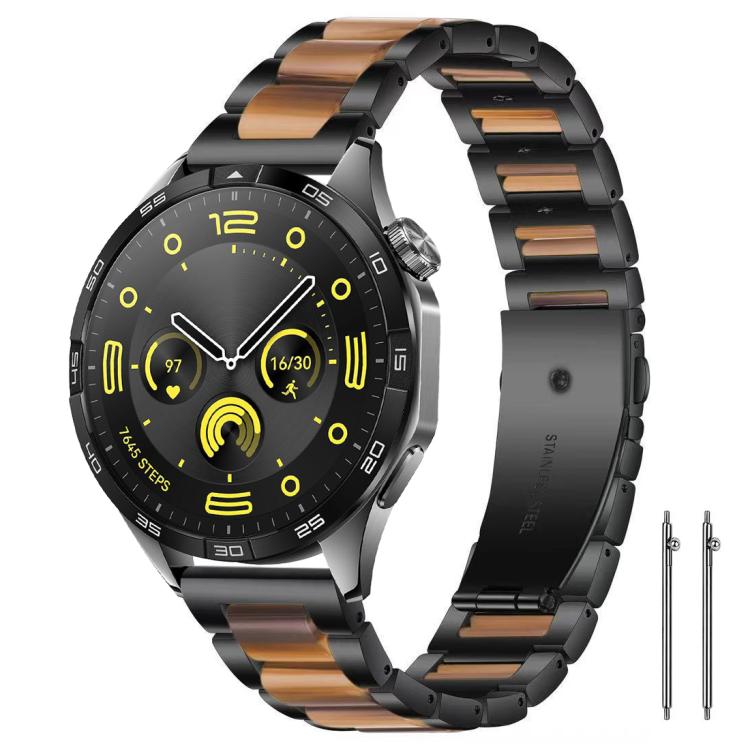 Bracelet de montre xDfind à trois perles en résine et métal, 14mm, 18mm, 20mm, 22mm