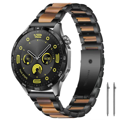 Bracelet de montre xDfind à trois perles en résine et métal, 14mm, 18mm, 20mm, 22mm
