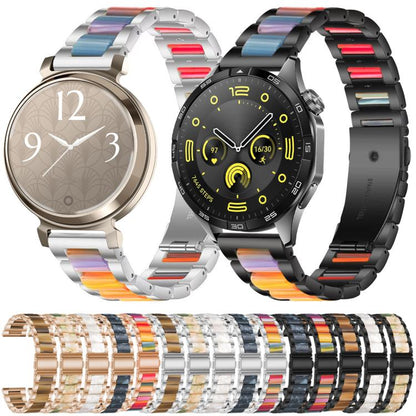 Bracelet de montre xDfind à trois perles en résine et métal, 14mm, 18mm, 20mm, 22mm