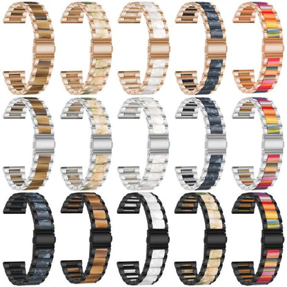 Bracelet de montre xDfind à trois perles en résine et métal, 14mm, 18mm, 20mm, 22mm