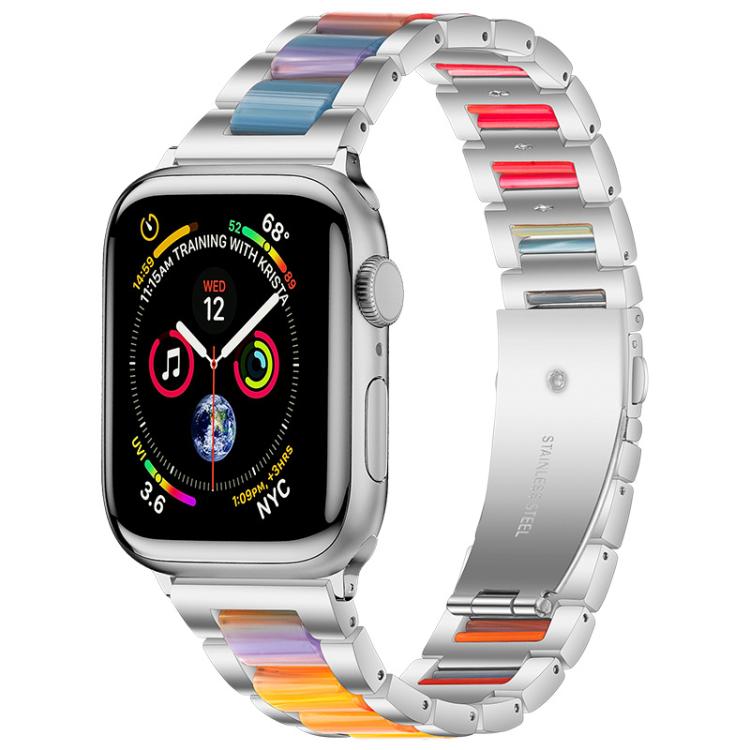 Bracelet de montre xDfind à trois perles en résine et métal, For Apple Watch 42 / 44 / 45 / 46 / 49mm, For Apple Watch 38 / 40 / 41 / S10 42mm