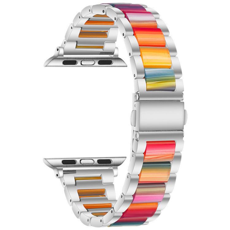 Bracelet de montre xDfind à trois perles en résine et métal, For Apple Watch 42 / 44 / 45 / 46 / 49mm, For Apple Watch 38 / 40 / 41 / S10 42mm