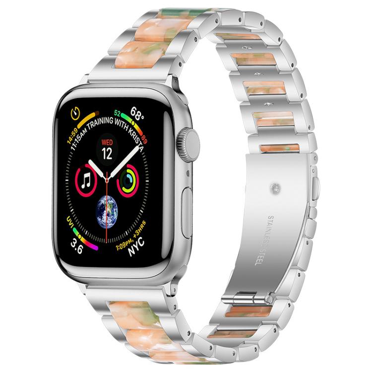 Bracelet de montre xDfind à trois perles en résine et métal, For Apple Watch 42 / 44 / 45 / 46 / 49mm, For Apple Watch 38 / 40 / 41 / S10 42mm