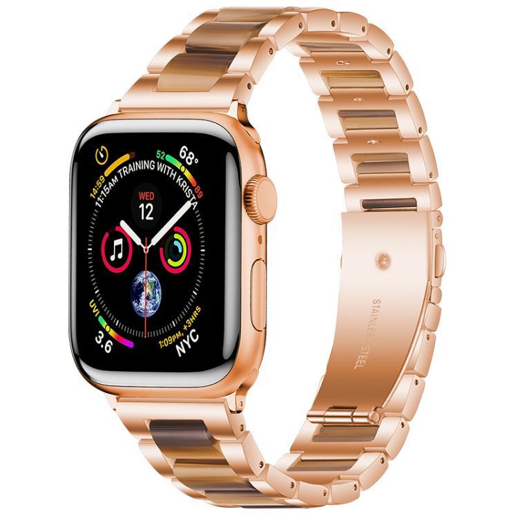 Bracelet de montre xDfind à trois perles en résine et métal, For Apple Watch 42 / 44 / 45 / 46 / 49mm, For Apple Watch 38 / 40 / 41 / S10 42mm