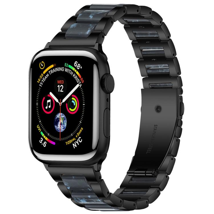 Bracelet de montre xDfind à trois perles en résine et métal, For Apple Watch 42 / 44 / 45 / 46 / 49mm, For Apple Watch 38 / 40 / 41 / S10 42mm