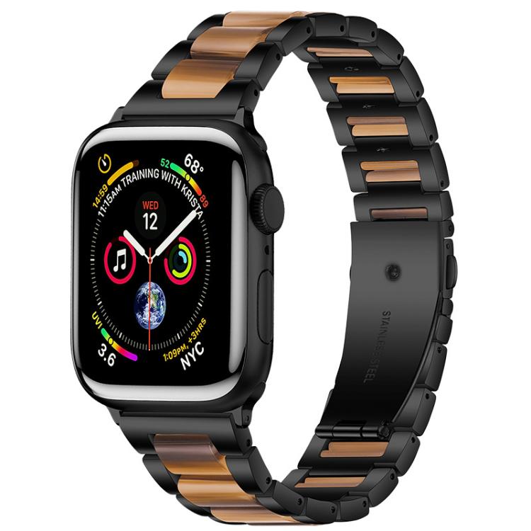 Bracelet de montre xDfind à trois perles en résine et métal, For Apple Watch 42 / 44 / 45 / 46 / 49mm, For Apple Watch 38 / 40 / 41 / S10 42mm