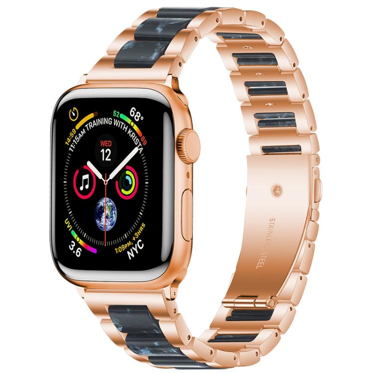 Bracelet de montre xDfind à trois perles en résine et métal, For Apple Watch 42 / 44 / 45 / 46 / 49mm, For Apple Watch 38 / 40 / 41 / S10 42mm