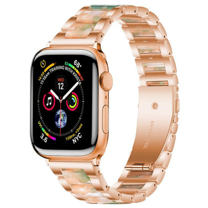 Bracelet de montre xDfind à trois perles en résine et métal, For Apple Watch 42 / 44 / 45 / 46 / 49mm, For Apple Watch 38 / 40 / 41 / S10 42mm