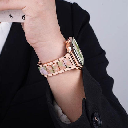 Bracelet de montre xDfind à trois perles en résine et métal, For Apple Watch 42 / 44 / 45 / 46 / 49mm, For Apple Watch 38 / 40 / 41 / S10 42mm