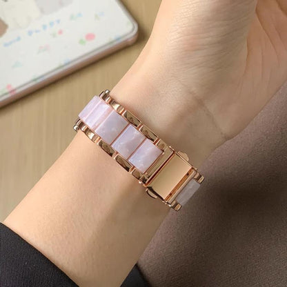 Bracelet de montre xDfind à trois perles en résine et métal, For Fitbit Versa 4 / 3 / Sense 2 / Sense