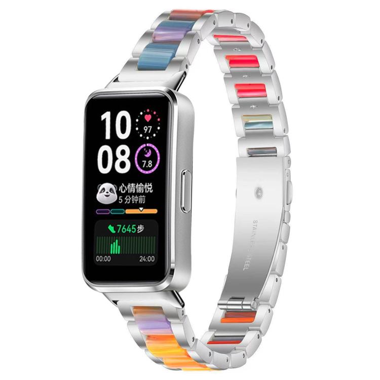 Bracelet de montre xDfind à trois perles en résine et métal, For Huawei Watch Fit4 / Fit4 Pro / Fit3, For Huawei Band 10 / 9 / 8
