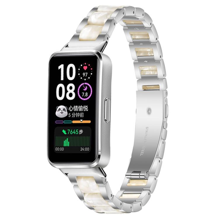 Bracelet de montre xDfind à trois perles en résine et métal, For Huawei Watch Fit4 / Fit4 Pro / Fit3, For Huawei Band 10 / 9 / 8