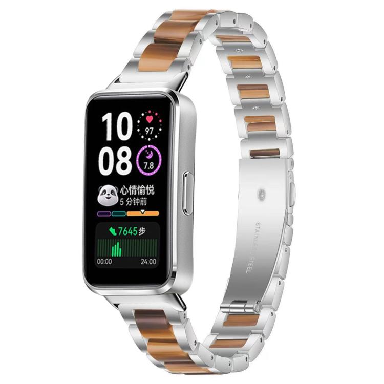 Bracelet de montre xDfind à trois perles en résine et métal, For Huawei Watch Fit4 / Fit4 Pro / Fit3, For Huawei Band 10 / 9 / 8