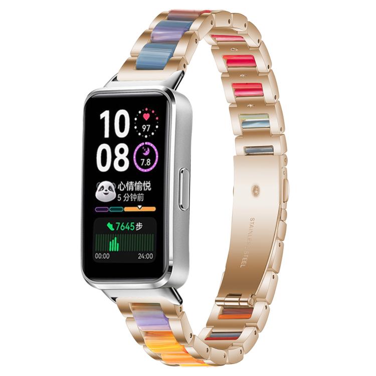 Bracelet de montre xDfind à trois perles en résine et métal, For Huawei Watch Fit4 / Fit4 Pro / Fit3, For Huawei Band 10 / 9 / 8
