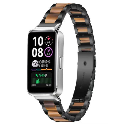 Bracelet de montre xDfind à trois perles en résine et métal, For Huawei Watch Fit4 / Fit4 Pro / Fit3, For Huawei Band 10 / 9 / 8