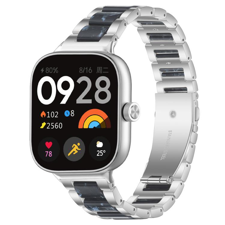 Bracelet de montre xDfind à trois perles en résine et métal, For Redmi Watch6/5/4/Xiaomi Band 9 Pro/8 Pro, For Xiaomi Smart Band 10 / 9 / 8, For Redmi Watch 3